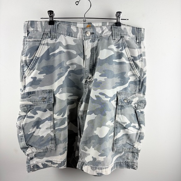 Carhartt Shorts Mens 36 Rugged Cargo Camo Relaxed Fit Military Y2K 100279 - Picture 2 of 12